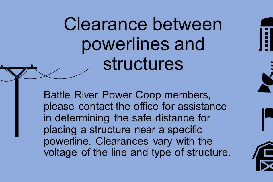 illustration: clearance between power lines and structures